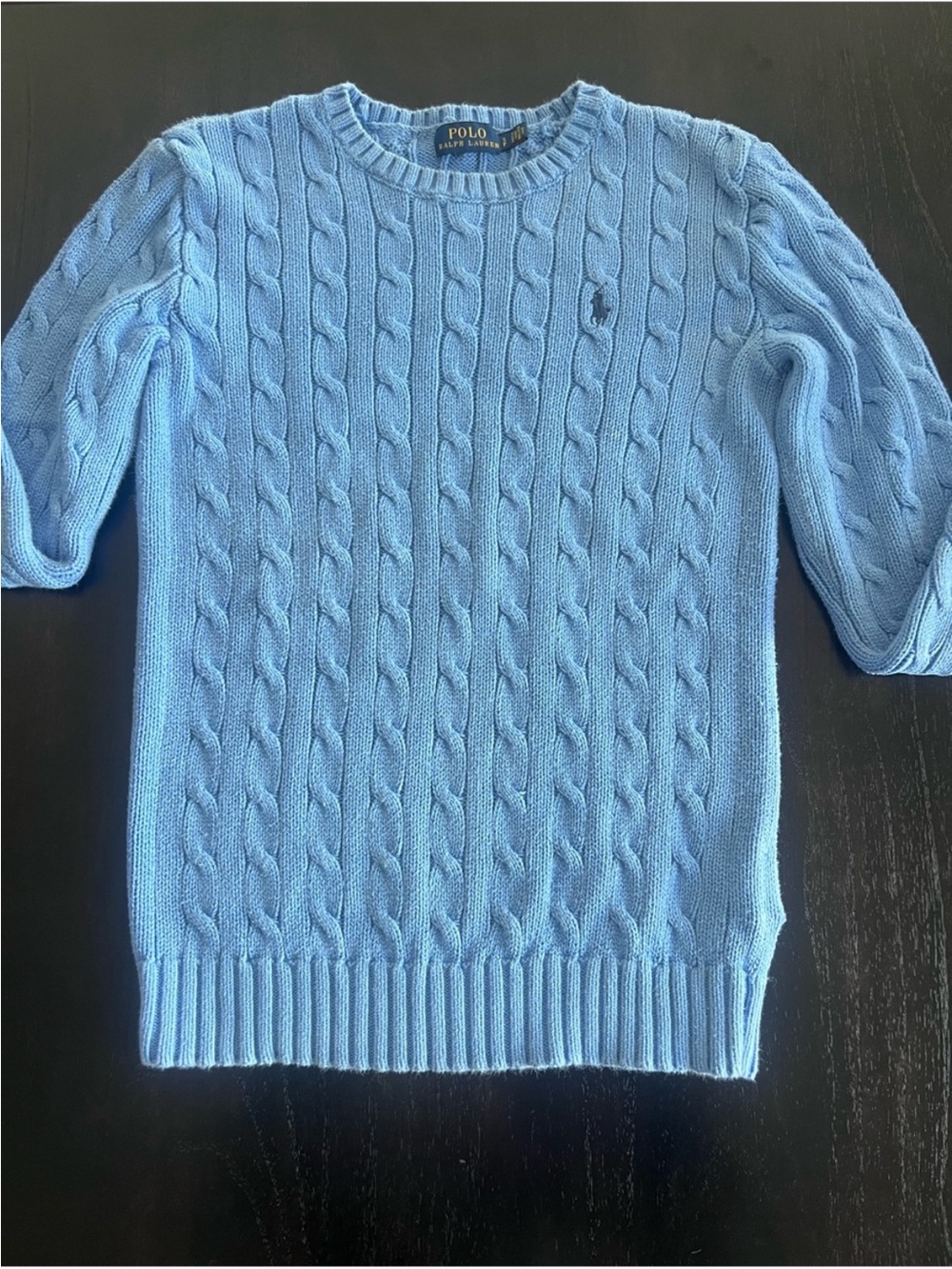 Polo Ralph Lauren | Light Blue Cable-Knit Sweater | Size S - Picture 10 of 10